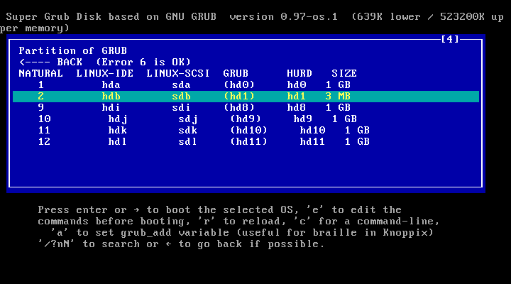 Install Grub On A Partition Is Missing